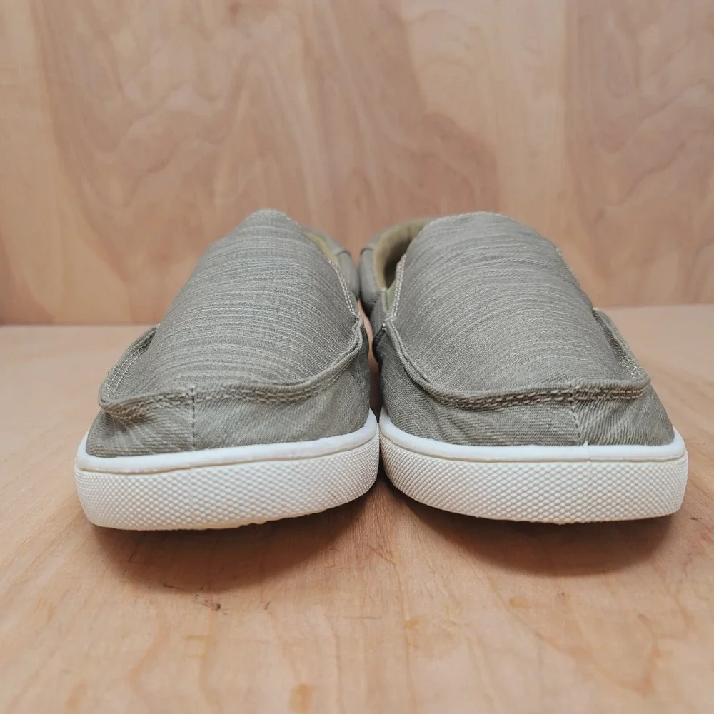 ALEADER Men's Loafers Sz 13 M Khaki Canvas Slip On Shoes Casual